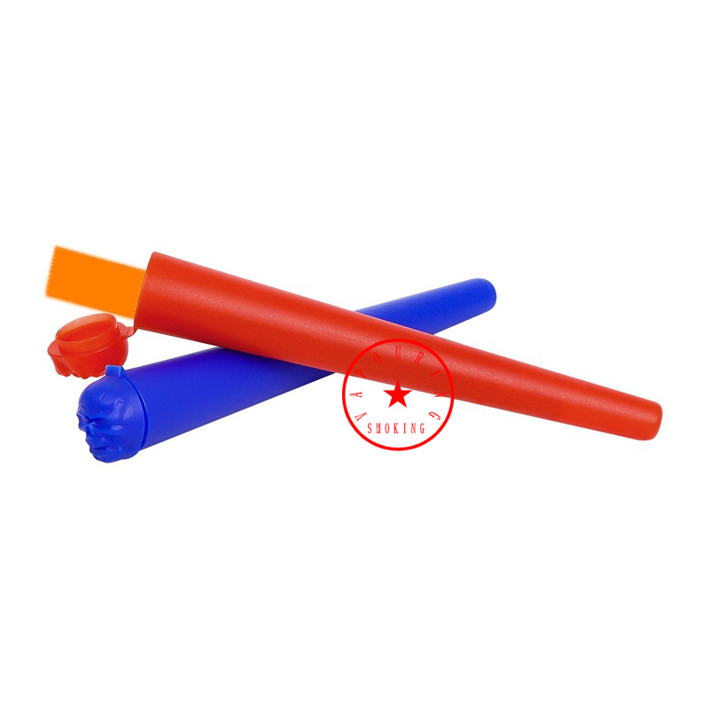 Nouveau Halloween coloré crâne en plastique fumer étuis à cigarettes boîte de rangement Tube Portable tête fantôme joint corne cône cigare étui de rangement