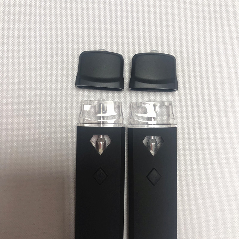 USA STOCK 2ML Preheat Disposable Vape Pen 320mah Rechargeable Battery 2 Gram Black Device with Preheating Button Empty Thick Oil Tank Sample Order