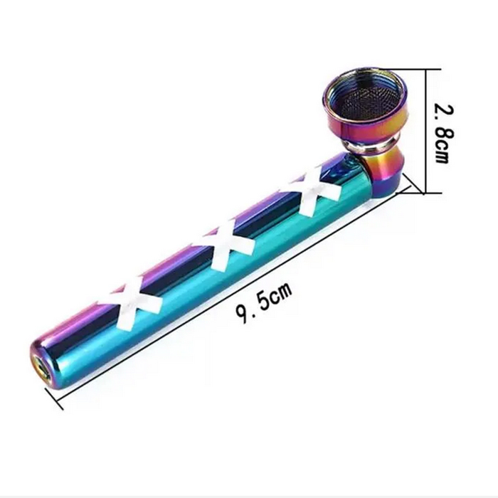 Multi Color Metal Pipe Tobacco Herb Grinder Full Set Cigarette Holder With Screen Airtight Dry Smoking Hand Pipe Kit