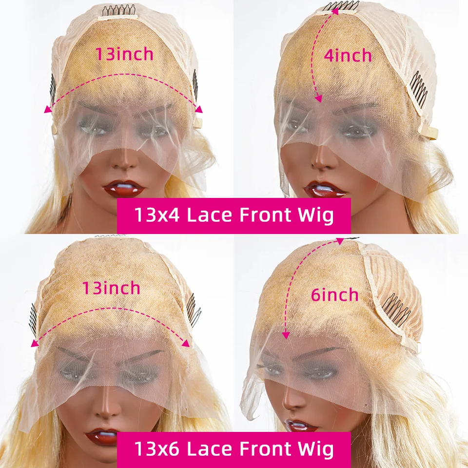 Blonde Straight Lace Front Wig Human Hair Wigs for Women Brazilian Hair Pre Plucked 30 38 Inch 613 Hd Lace Frontal Wig 13x6 13x4