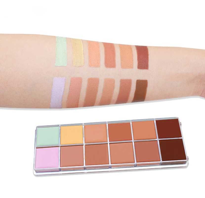 Concealer 12 färger concealer vattentät lång förblir lätt concealer palette makeup professionell foundation paleta concealer