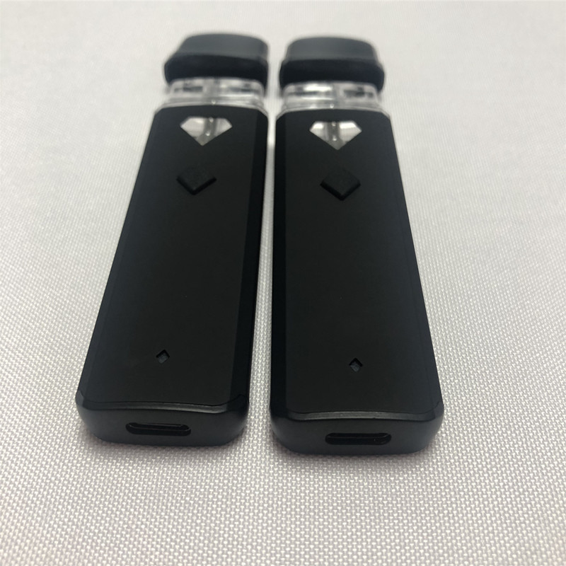 USA STOCK 2ML Preheat Disposable Vape Pen 320mah Rechargeable Battery 2 Gram Black Device with Preheating Button Empty Thick Oil Tank Sample Order