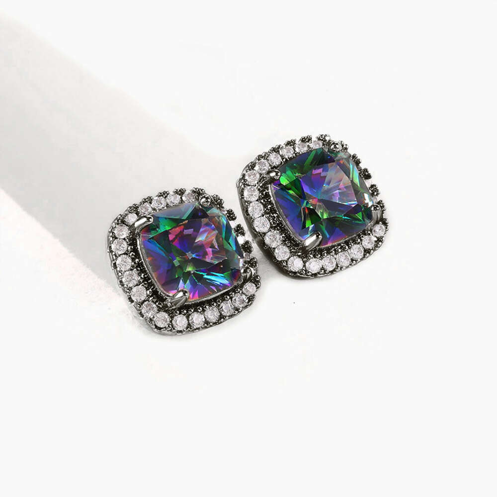 Jewelry Korean Version Temperament Women's Colorful Earrings, Fashionable Niche Earrings Jewelry