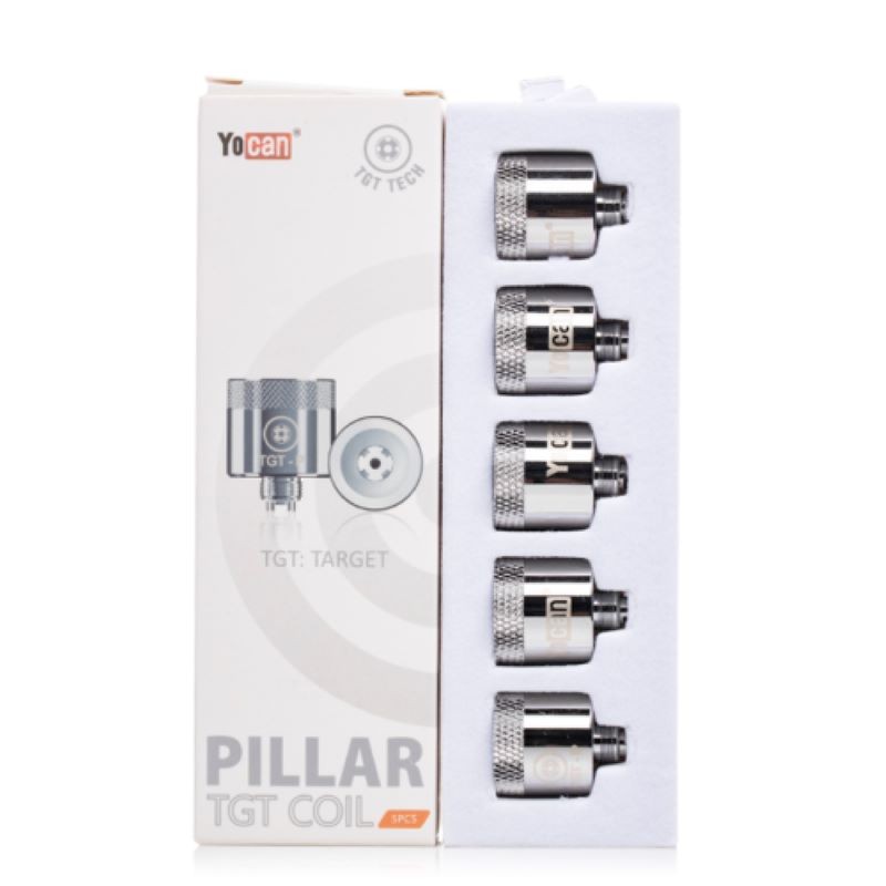 Original Yocan -pelare TGT/TGT Quad Coil Xtal Coil Technology för Pillar Smart Erig Kit Vape Electronic Cigarette 5st/Pack