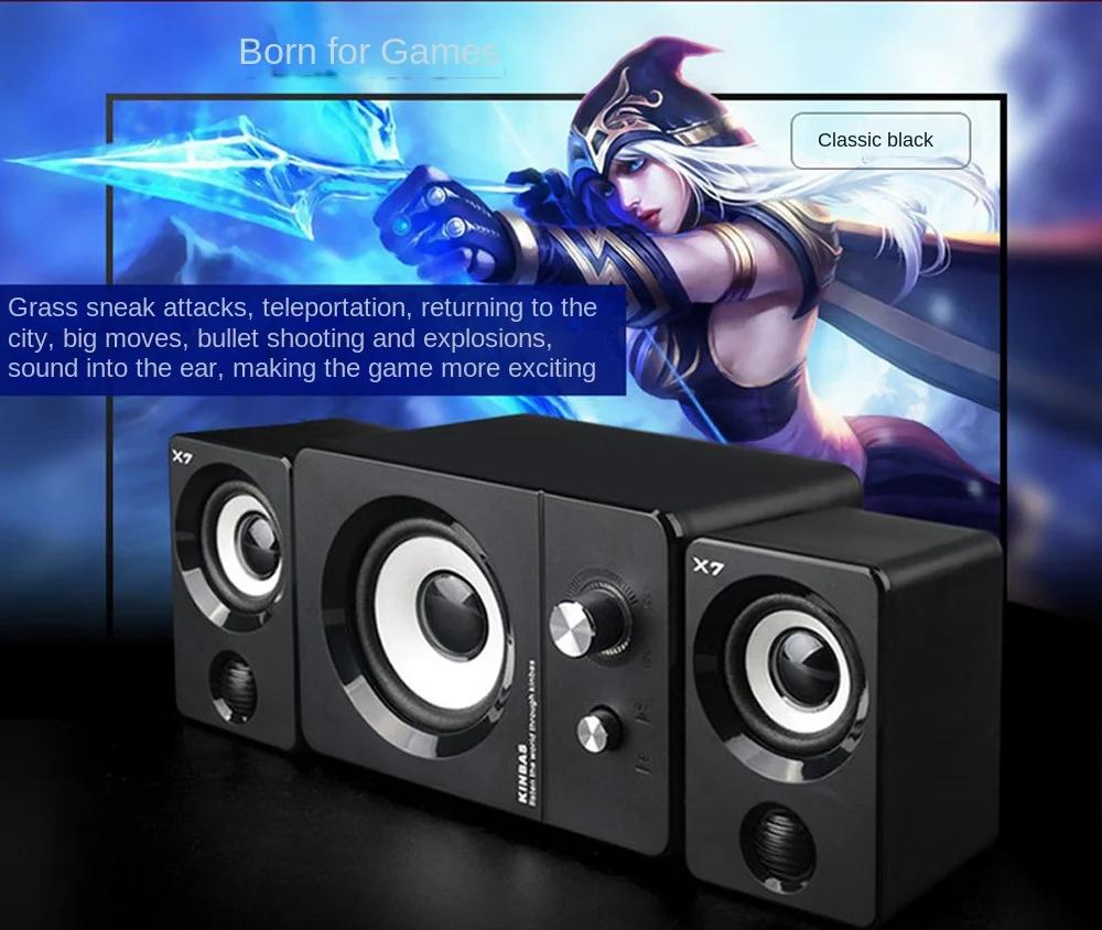 Speakers X7 Wired New Multimedia Computer Small Speaker Creative Mini Bluetooth New Subwoofer Small Pair of Boxes