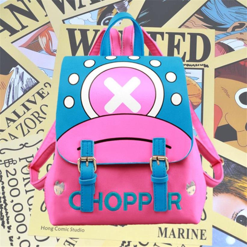 Anime One Piece Chopper Student School Shoulder Bag Cosplay Backpack Teenager Travel Rucksack Gift310G