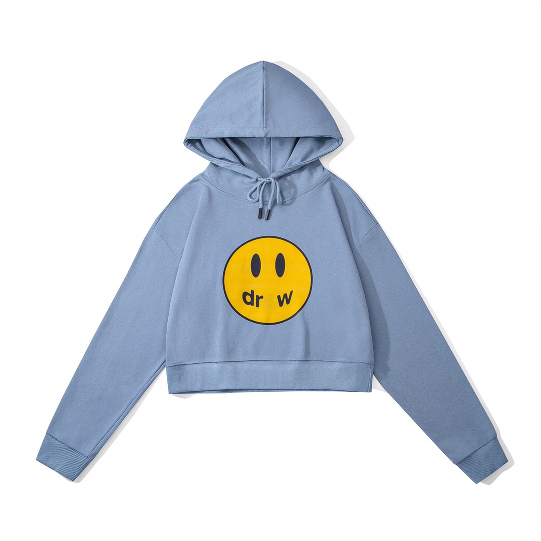 Women's hoodie designer Sweatshirts spring/summer new short hoodie with smiling face pattern y2k street trend