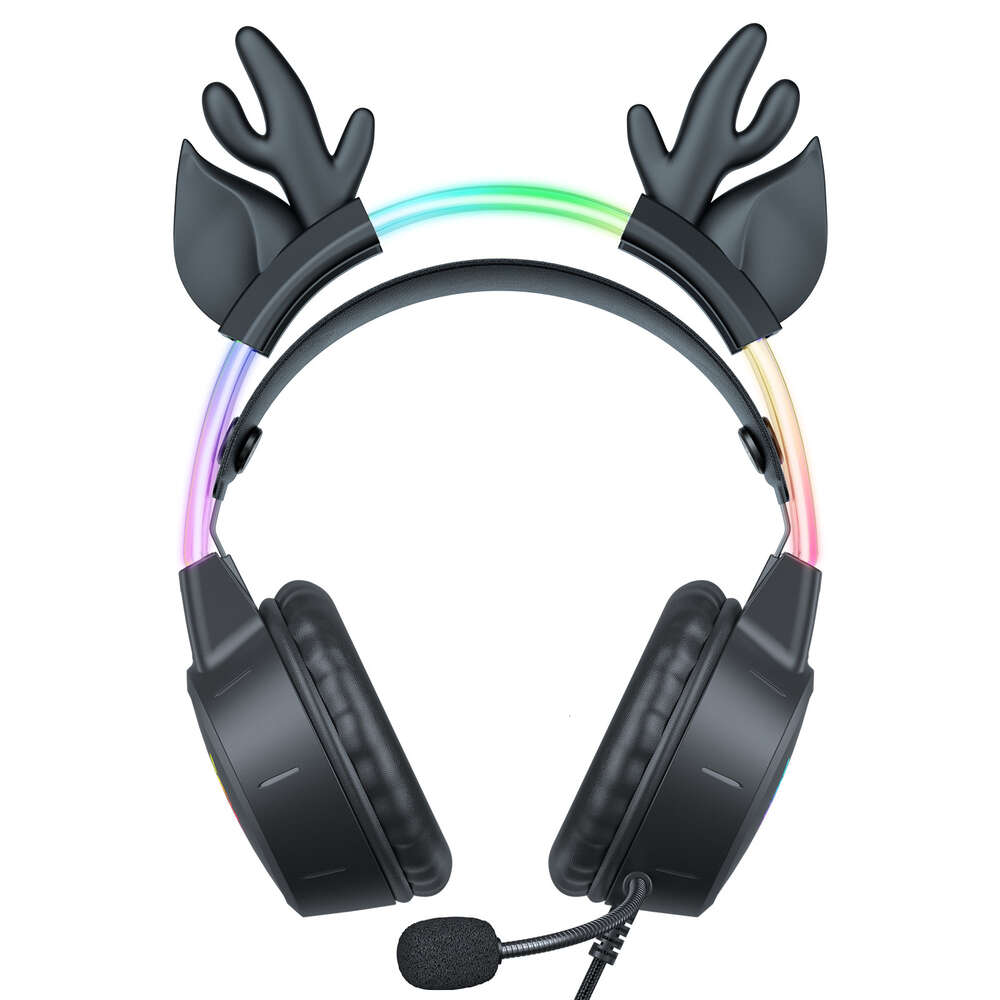 Casque X15pro populaire transfrontalier avec faisceau lumineux, oreille de chat mignon, réduction du bruit Esports, casque de jeu sur ordinateur