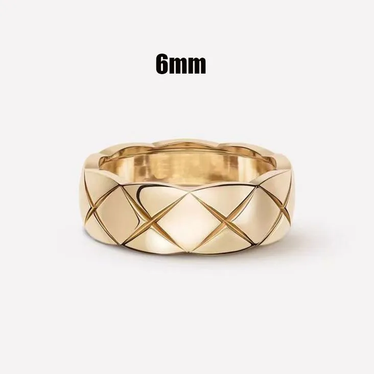 Love Rings Women Men Band Ring Designer Ring Fashion Jewelry Titanium Steel Single Grid Rings With Diamonds Casual Couple Classic Gold Silver Rose Optiona