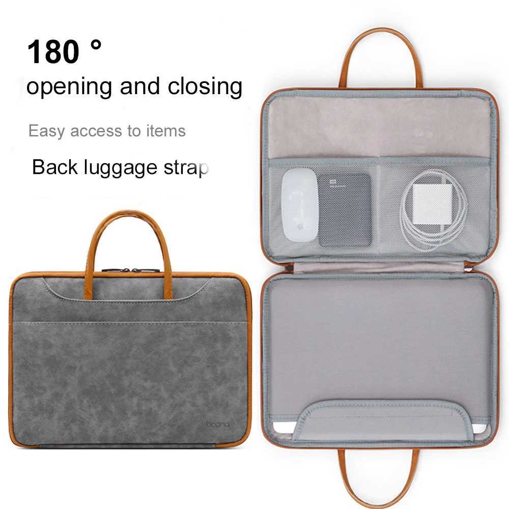 Custodie laptop Zaino Borsa laptop 13.3/14 pollici Copri manica in tessuto pelle MacBook Air 13 M1/M2 MacBook Pro 13/14 13.5 Laptop Surface 3/4