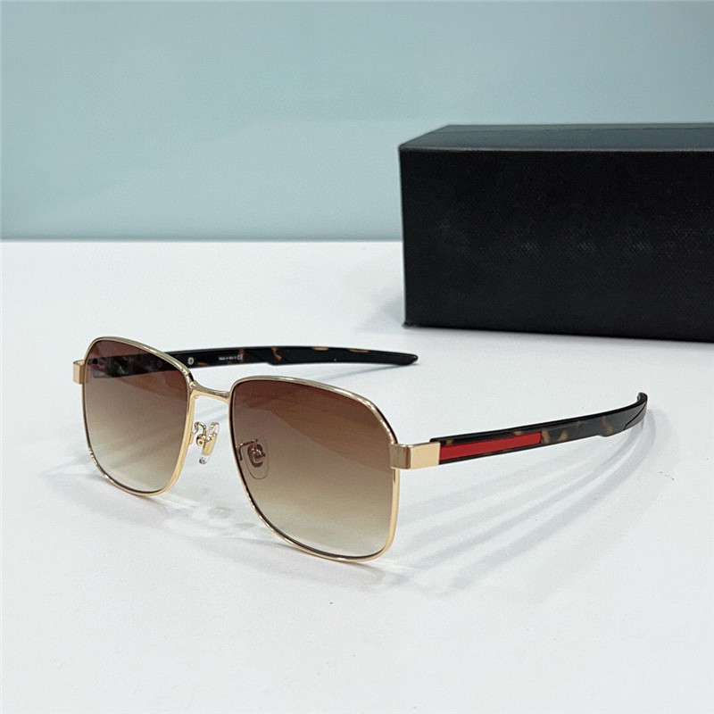 Occhiali da sole in metallo dal nuovo design alla moda, montatura pilota da 54 W, stile semplice e popolare, occhiali protettivi esterni UV400 dalla forma versatile, vendita calda