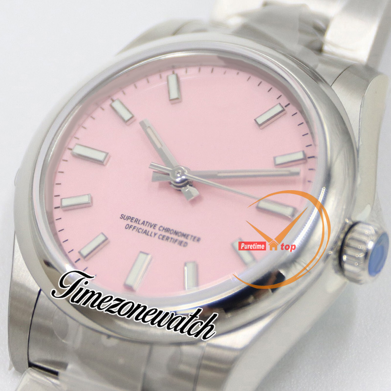 EWF 277200 31mm Miyota 6T51 Automatic Womens Watch Pink Dial Stick Markers 904L Steel Case Bracelet Best Edition Same Serial Warranty Card Timezonewatch EW31D