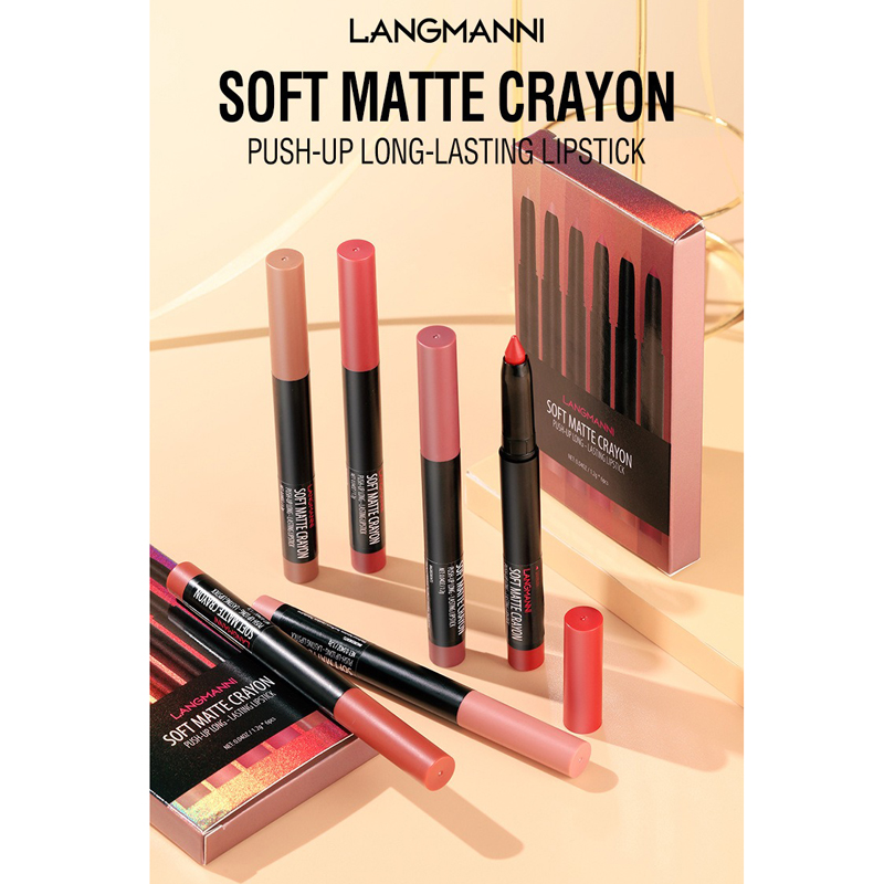 Make-up Zes Matte Matte Lipstick Potloden Lipgloss Set