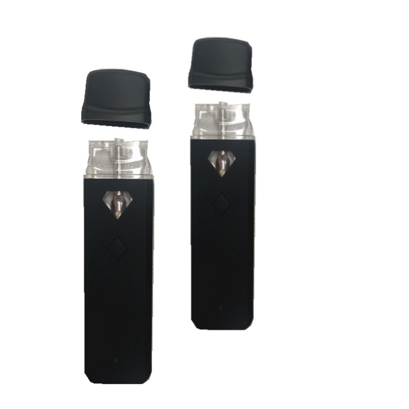 USA Stock 2ml Förvärm Vape Pennor Disponibla Pods Empty 2 Gram Pod E-Cigarette Vaporizers Ceramic Coil Thick Oil Snap Tips Raddbart 320mAh Batterivintag 1,6mmx 4