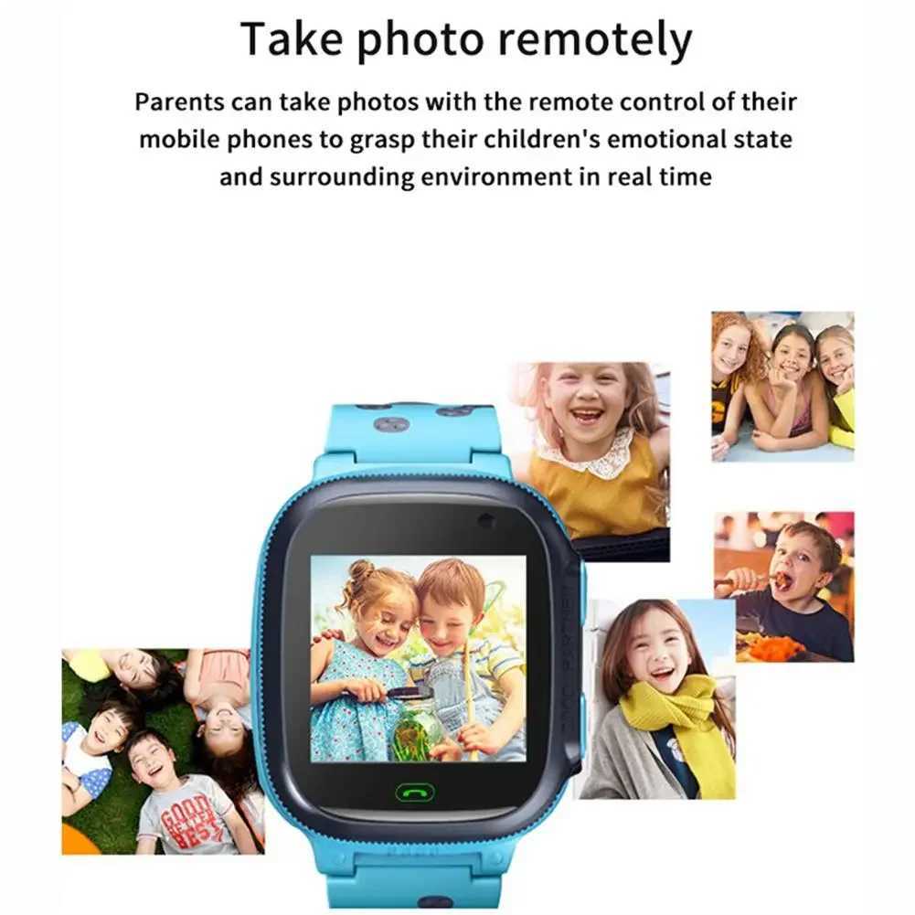 الساعات الذكية Smart Watch Watch Kids Gift Boys Girls Watches Sim Card Call Smart Phone with Light Touch Screen Sport English LBS Tracker S1