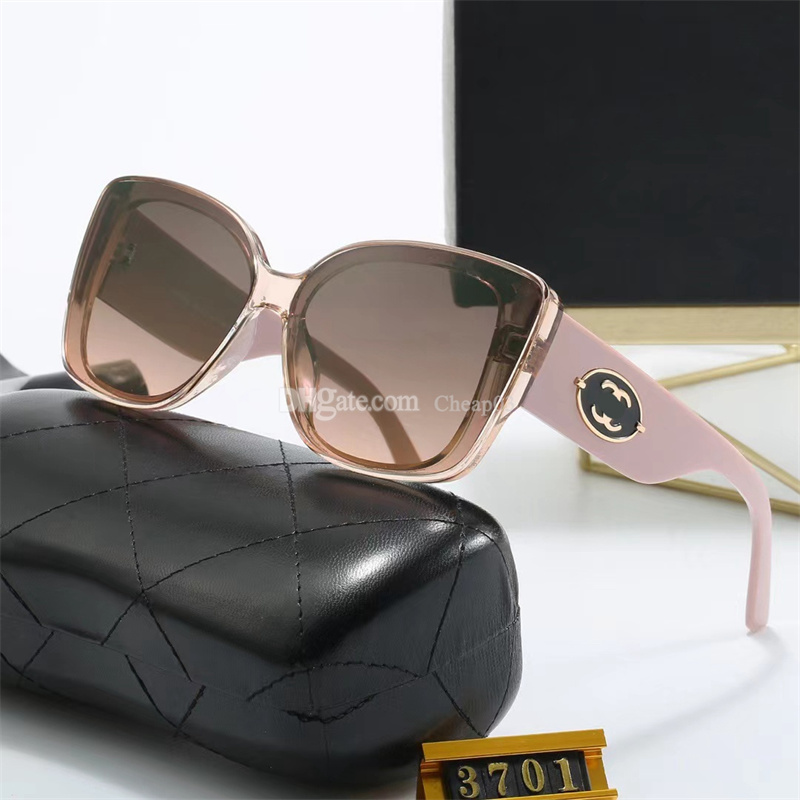 Fashion Luxury Sunglasses for Women Men Designer Logo cc Same Style Glasses Classic Cat Eye Narrow Frame Butterfly Glasses With Box