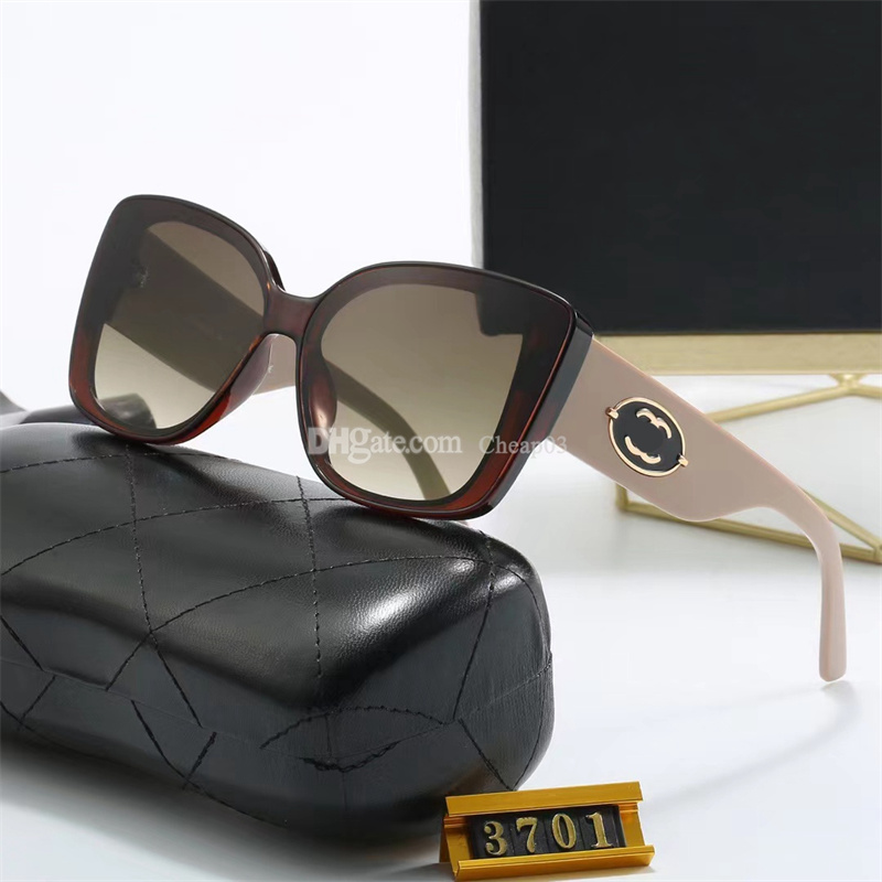 Fashion Luxury Sunglasses for Women Men Designer Logo cc Same Style Glasses Classic Cat Eye Narrow Frame Butterfly Glasses With Box