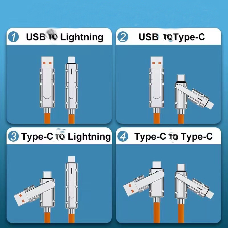 Cavo da USB a tipo C telefono 14 13 12 11 Pro 4in1 Micro USB da C a C Cavo di ricarica telefono 15 Huawei Samsung