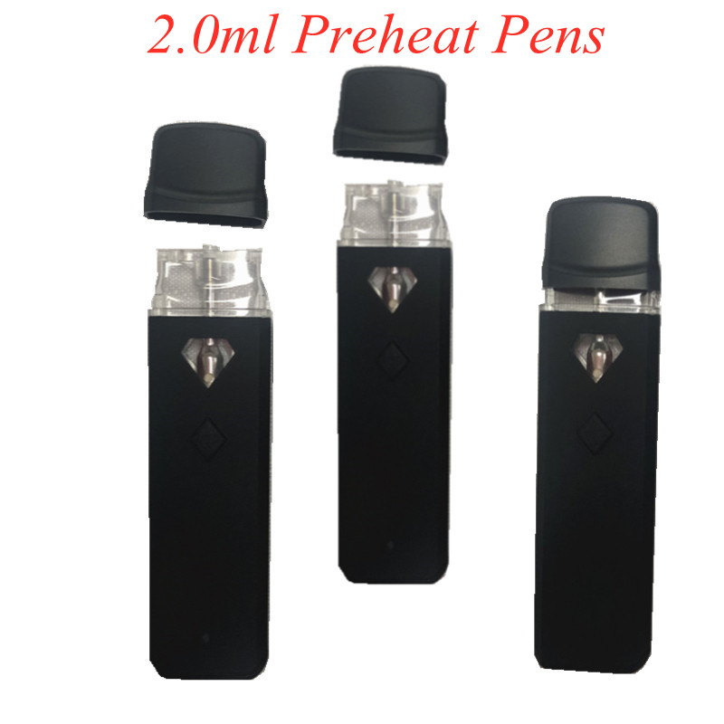 2ml Pré-aquecimento Vape Pen Descartável 320mAh Bateria Recarregável Grosso Oil Stater Kits 2 Gram Dispositivo Vaporizador Personalizado EUA Stock Amostra Ordem