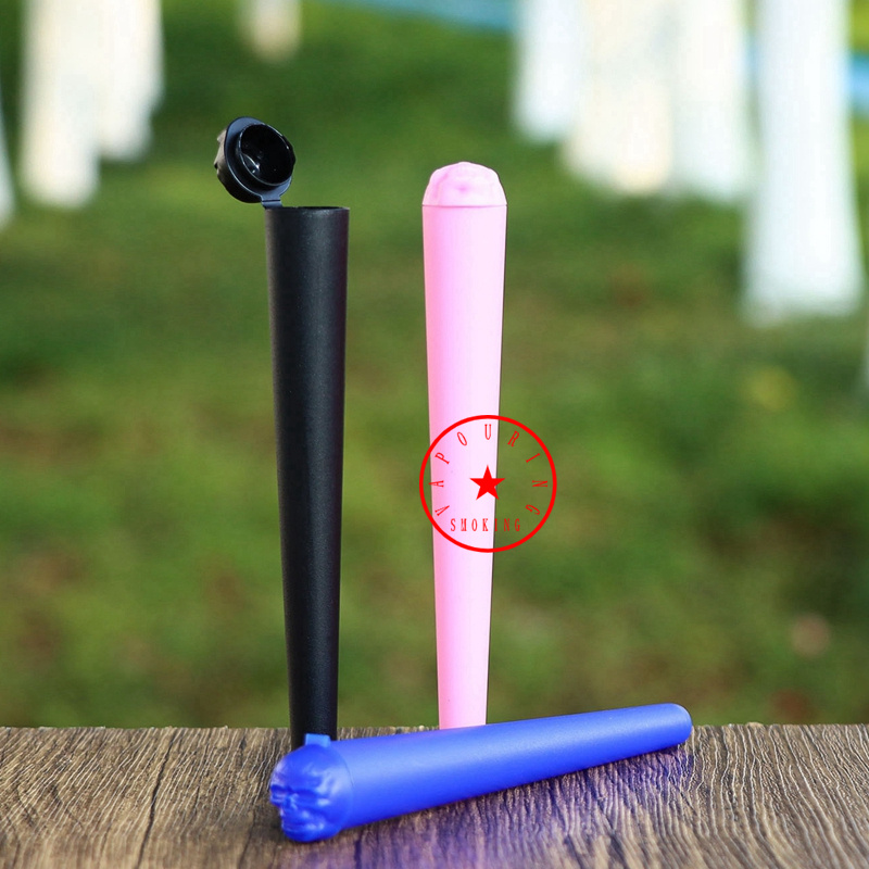 Nouveau Style Halloween Crâne Coloré En Plastique Fumer Étuis À Cigarettes Boîte De Rangement Tube Portable Tête Fantôme Joint Corne Cône Cigare Stash Case DHL