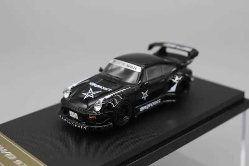 Auto elettrica/RC Modello Star 1/64 911 wide body 930 modificato RWB modello di auto in lega L231223