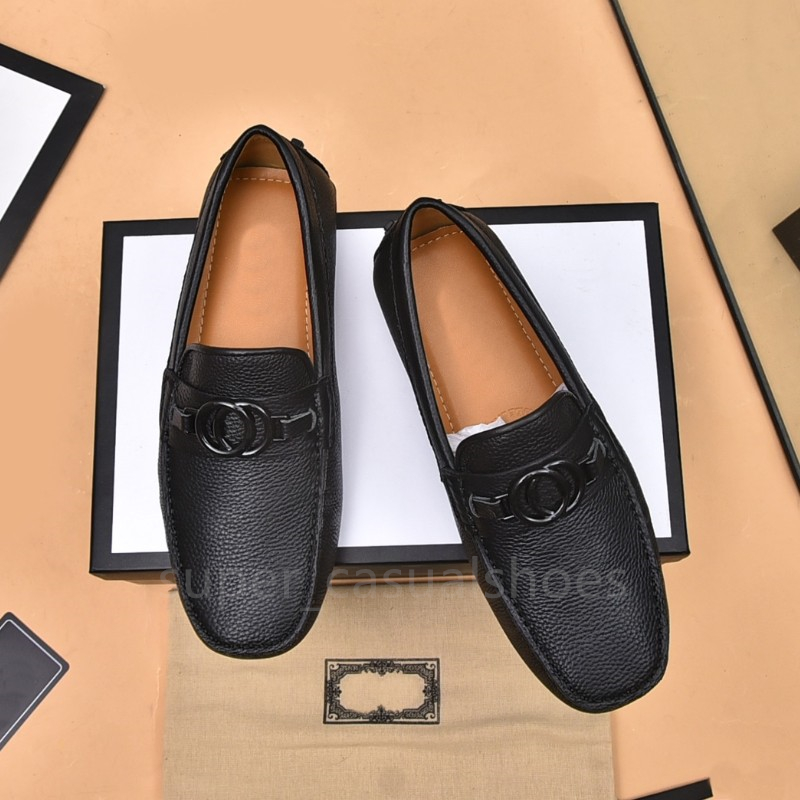 Luxury Designer Men Loafers Shoes Blue orange Moccasins Italian Shoes Slip On Men Dress Shoes Original Male Office Party Wedding drive Shoes Size 38-46