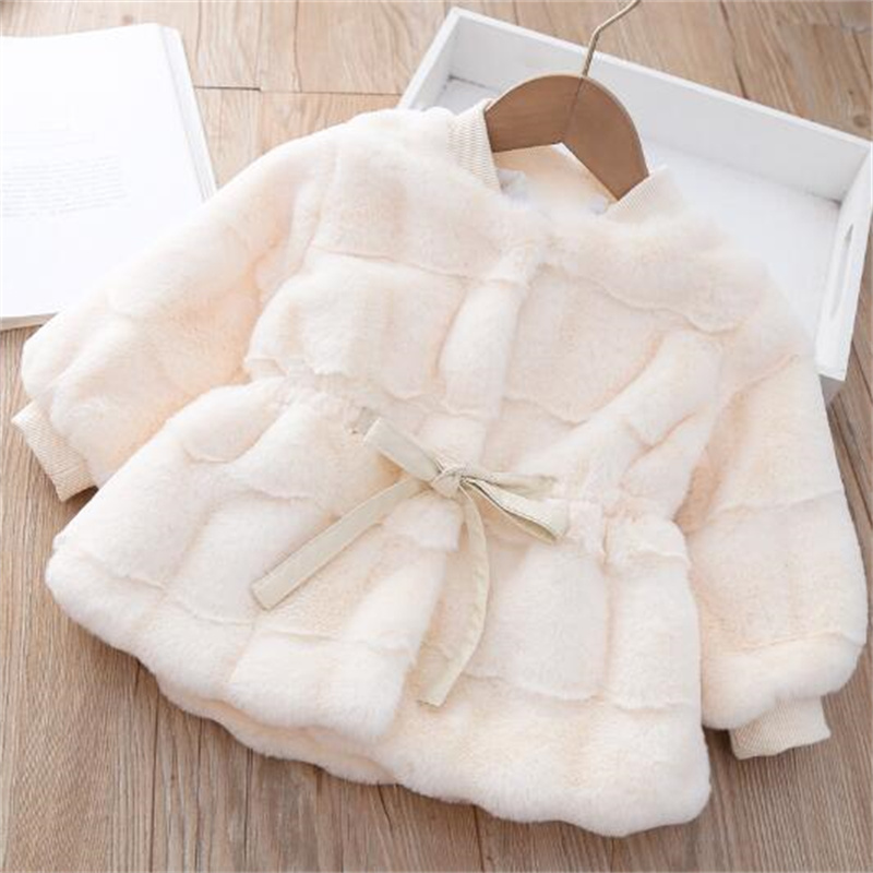 2024 New Autumn and Winter Clothing Children's Jackets Fashion Sweet Imitation Fur Jackets Girls Coat