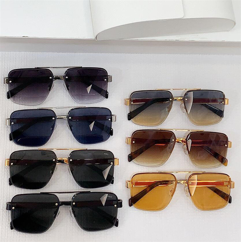 Occhiali da sole polarizzati dal nuovo design alla moda 164VS squisita montatura quadrata in metallo con lenti tagliate stile semplice e popolare versatile occhiali protettivi esterni UV400