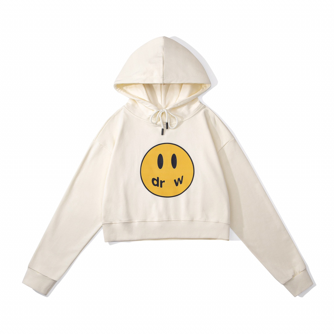 Women's hoodie designer Sweatshirts spring/summer new short hoodie with smiling face pattern y2k street trend