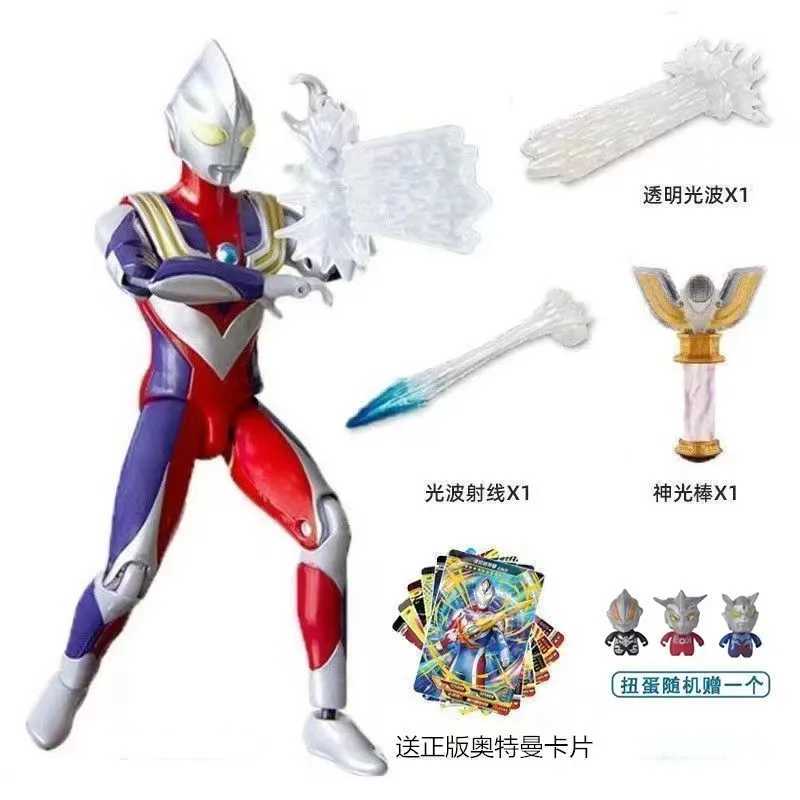 Andra leksaker 17/18 cm Dark Tiga Ultraman SHF Compound Tiga Truth Liga G Heisei Three Heroes Collect Action Figures PVC Model Toy Ornament Giftl231223