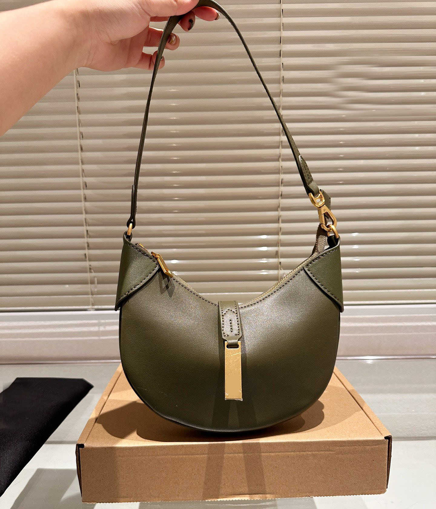 Half Moon POLO ID Shoulder Bags Suede Leather Large Mini Designer womens Tote Handbags Clutch Handbags 2023