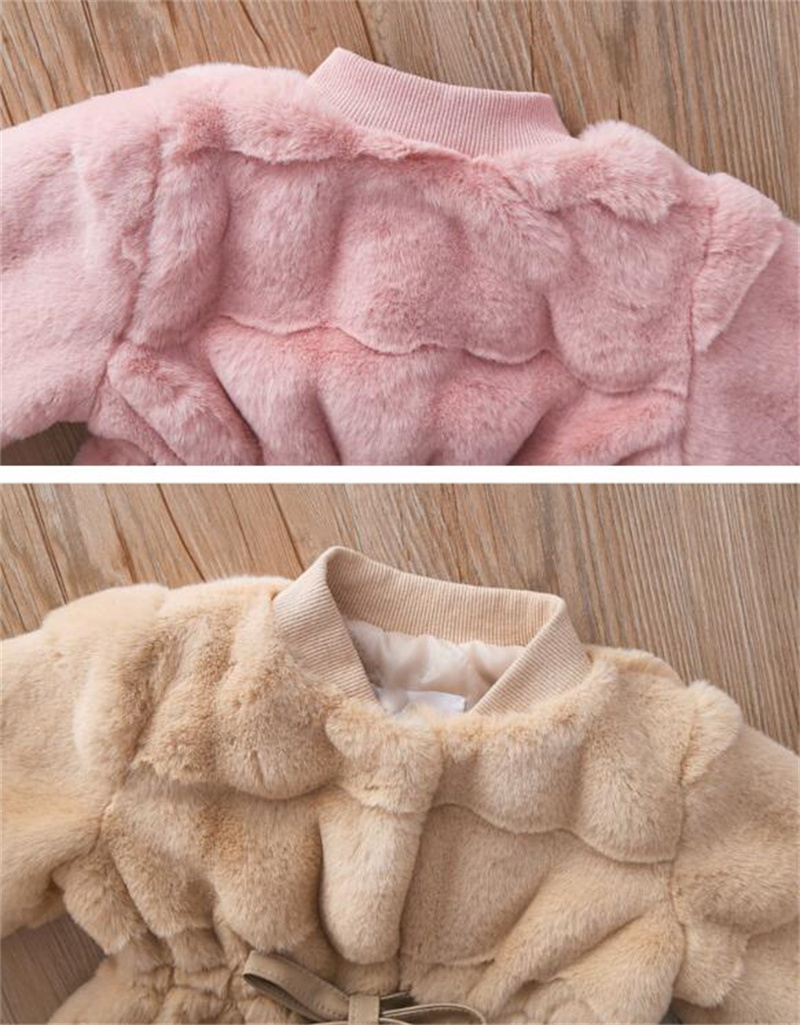 2024 осенние и зимние куртки, детская одежда, новый удобный и милый свитер из искусственного меха, пальто для девочек