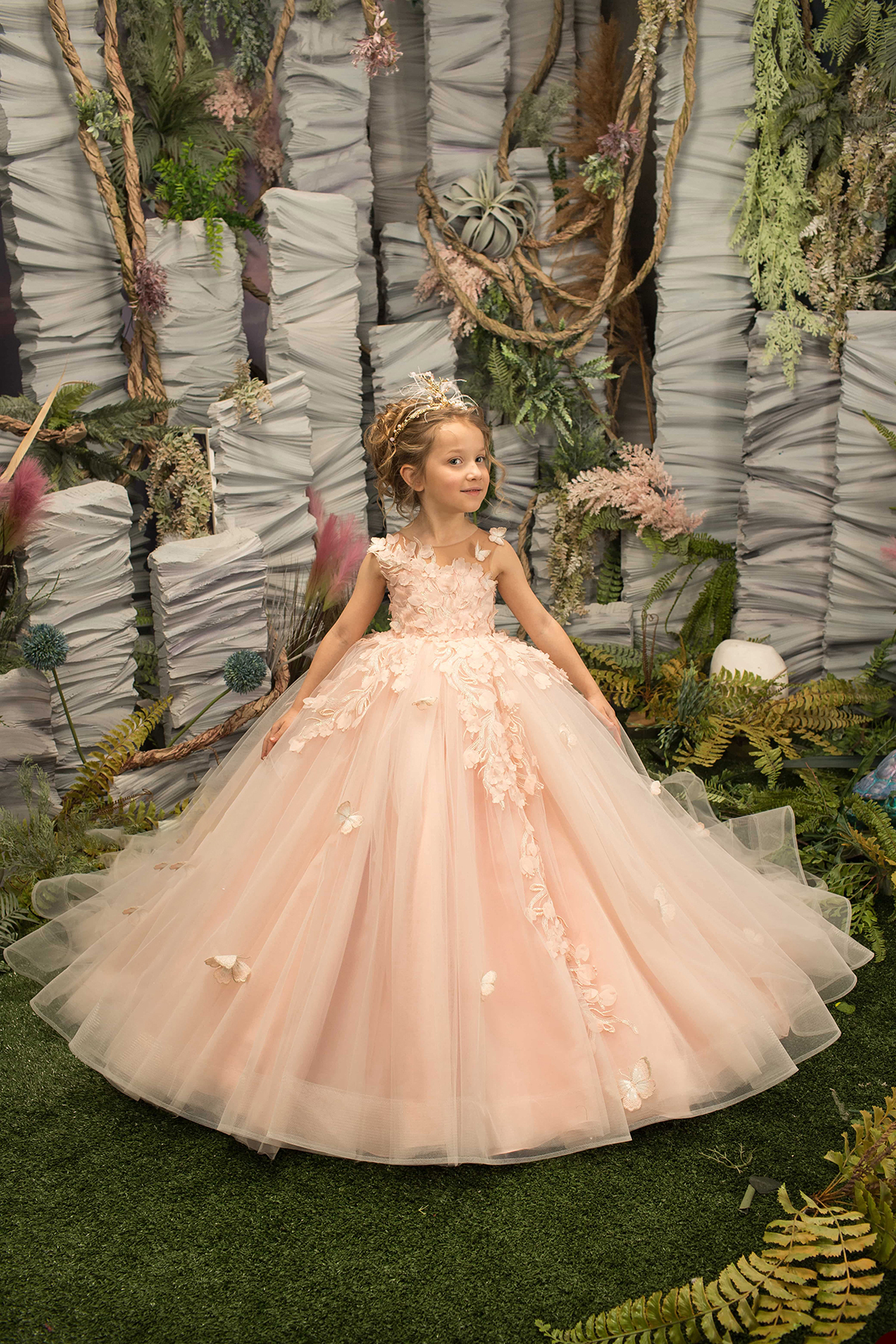 Ball Gown Flower Girl Dresses For Wedding Appliques Kids Pageant Dress Girl's Birthday Party Birthday Party Christmas Gowns