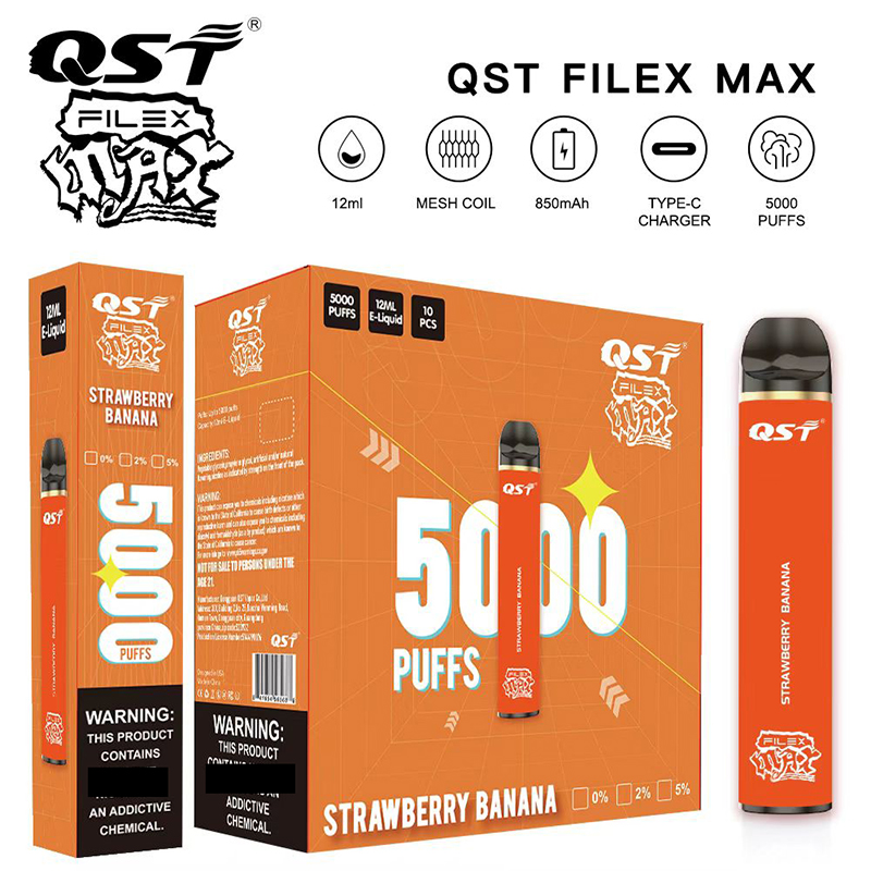 100% authentiques cigarettes QST rechargeables jetables 13 couleurs 1000mAh batterie 12ml prix avec code de sécurité Vapes Pen 5000 bouffées haute capacité Filex Max