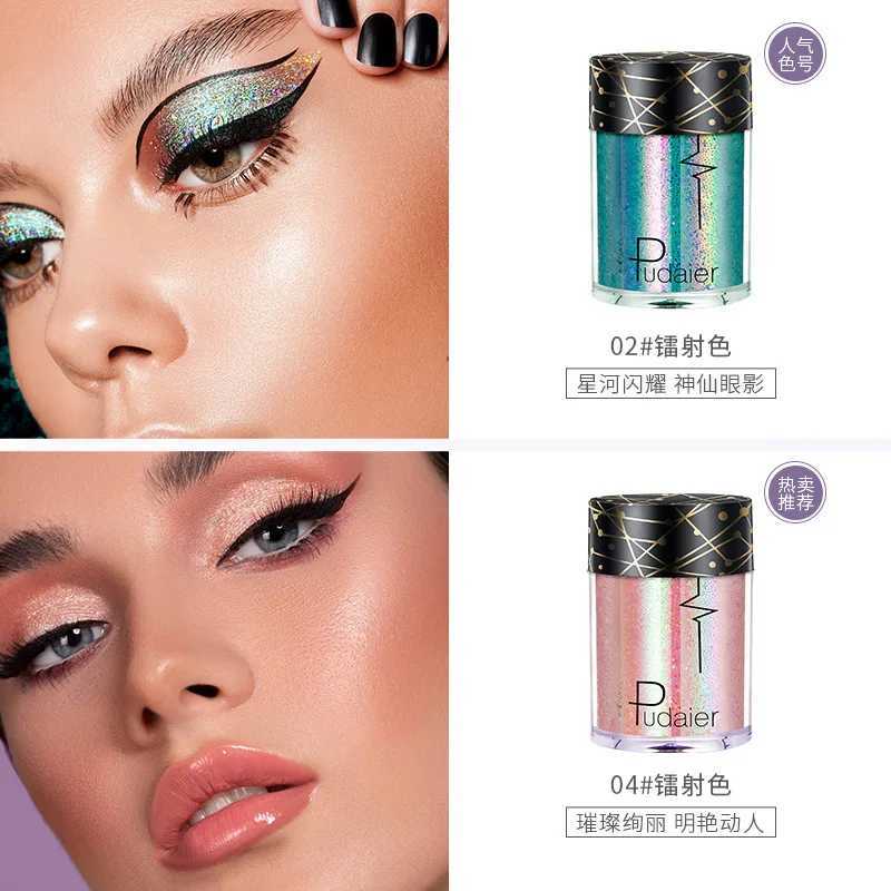 Ögon Shadow 36 färger Glitter Eye Shadow Loose Powder Diamond Shine Eyeshadow Pigment Sparkle Beauty Holographic Makeup Metallic Nudel231115