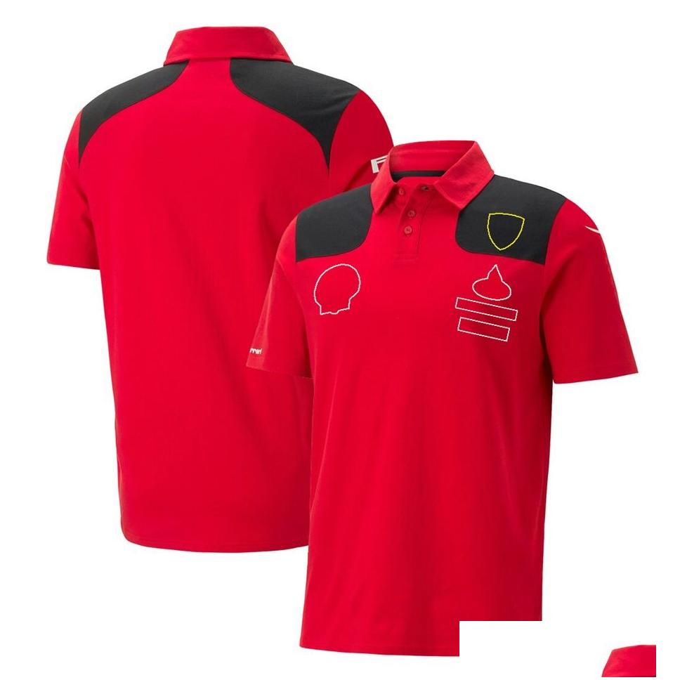 Motorcycle Apparel Forma 1 2023 T-shirt d'équipe Nouveau Shirts F1 Shirts Motorsport Driver Red T-shirt Breathable Courte à manches courte Jersey Drop Livraison OTXQI