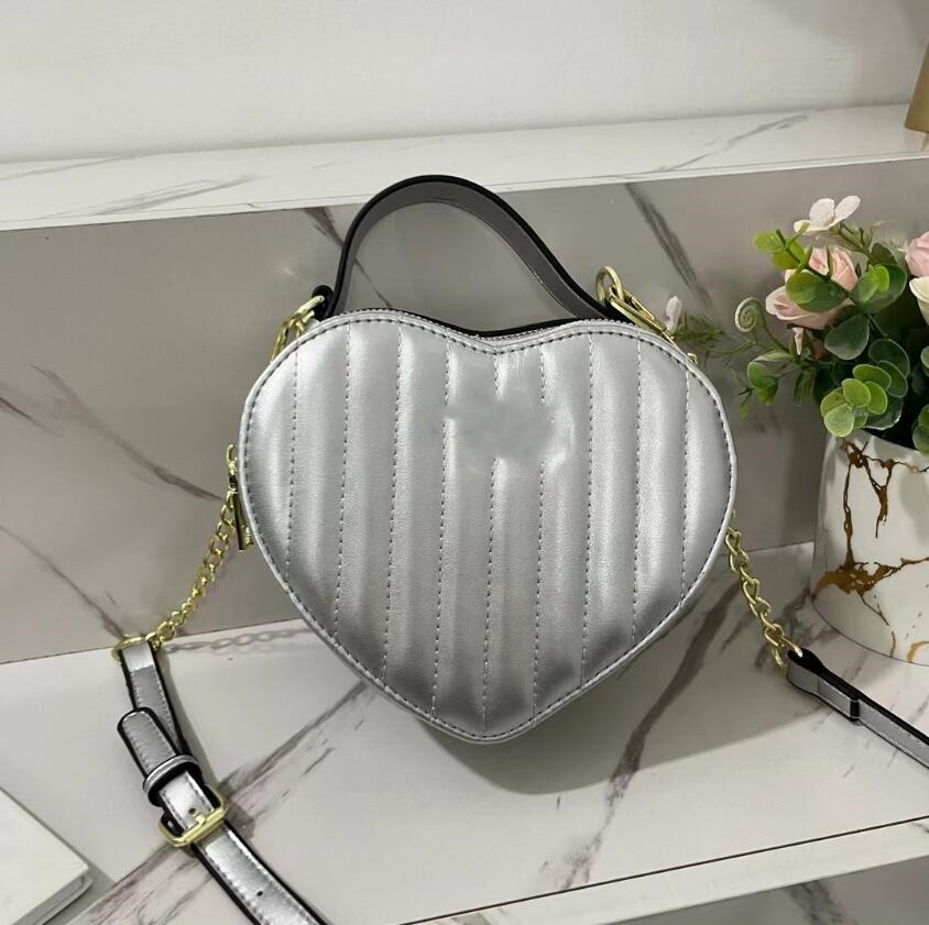 Borse da donna Borse in pelle Borsa a tracolla unica di moda firmata a forma di cuore Borsa regalo matrimoni feste