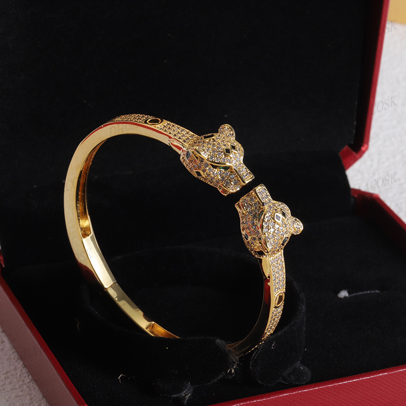 سوار فاخر Tiger Head Womens Bangle Bangle Banglets Diamond Designer Top Jewelry Ladies أي موقف كلاسيكيات كلاسيكية مع صندوق