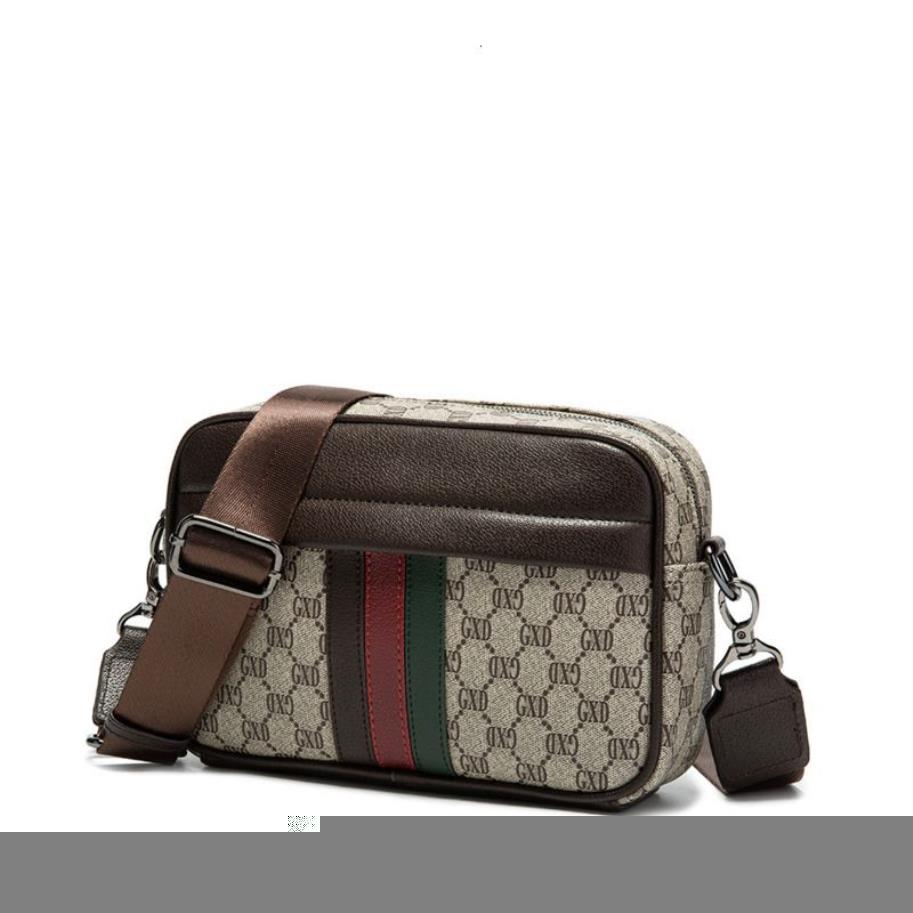 Marque de luxe en cuir hommes sac à bandoulière motif à carreaux voyage sacs de messager pour homme haute qualité cartable fronde sac d'école 210809254M