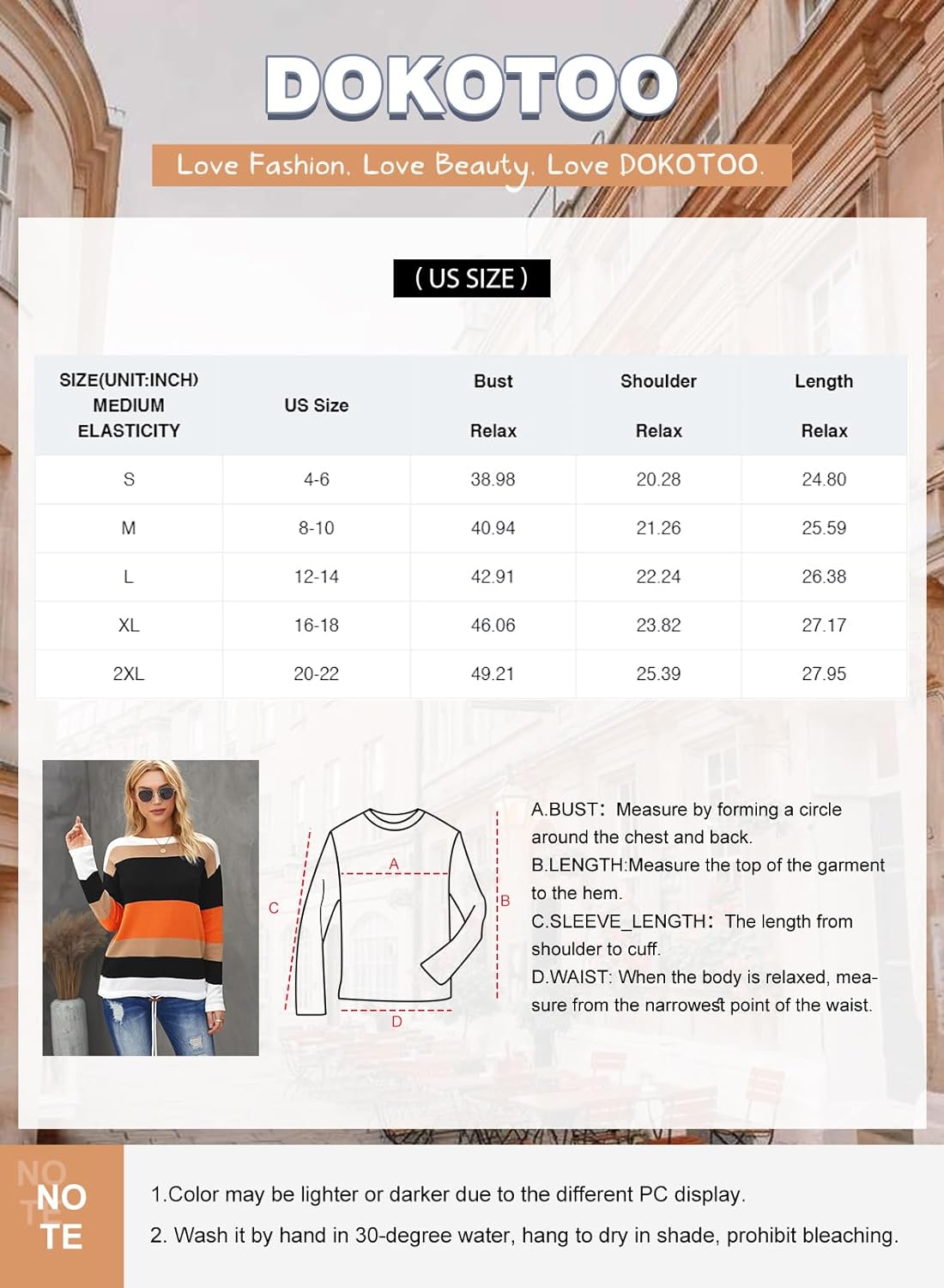 Women`s Sweaters Fall Sweaters Round Neck Striped Cute Winter Pullover Sweaters for Women Trendy 2023 Drawstring 