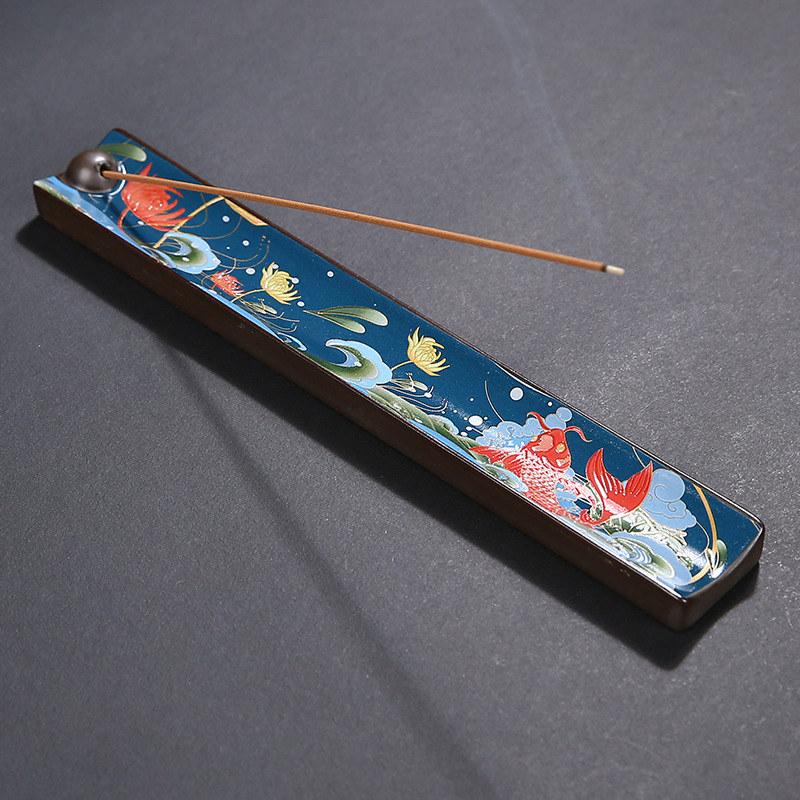 Incense Stick Holder Fragrance Lamps Ceramics Incense Burner Ash Catcher Tray Home Decoration Censer Tools