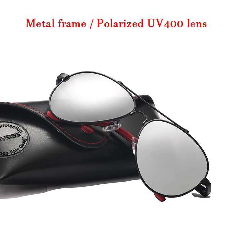 Solglasögon Memory Metal Frame Men Polariserade solglasögon UV400 Aviation Ny Male Oculos Vintage Designer Man Driving Sun Glasses Hot Gafas YQ240120