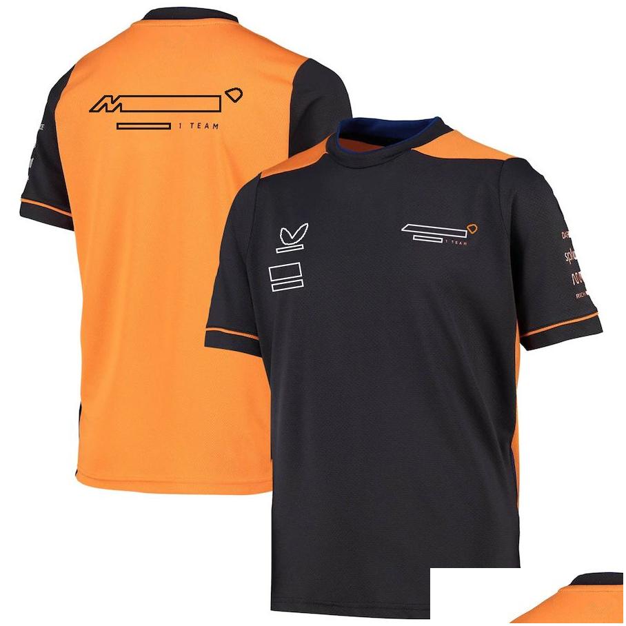 Odzież motocyklowa 2022 NOWOŚĆ T-shirt F1 Summer Racer Short-Sleeved Forma 1 T-shirts Mens Shirts Fani samochodu Drużyna wyścigowa Plus S Otxjm