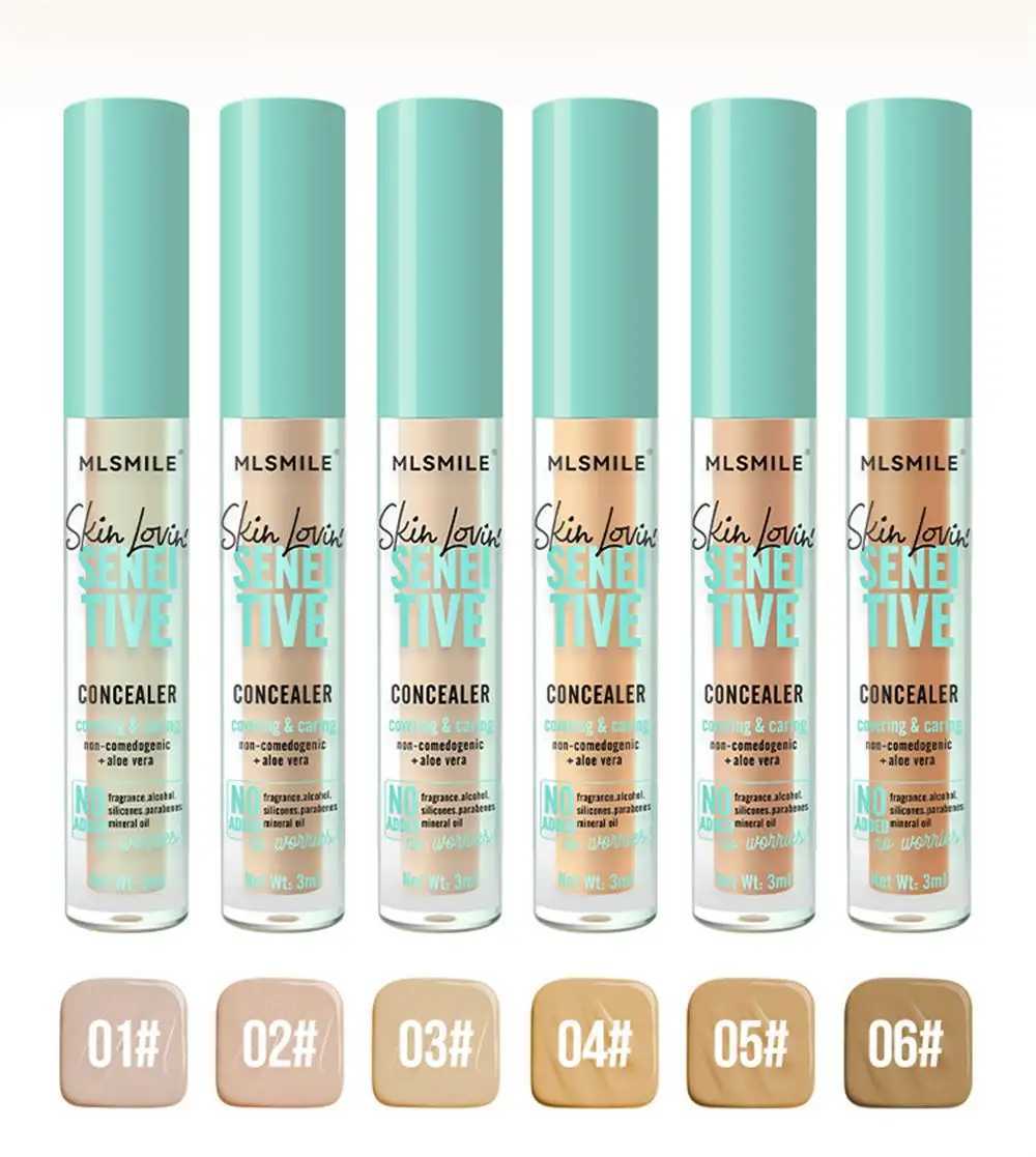 Concealer 1/2/Face Concealer Long Lasting Cover Dark Circles Acne Pores Liquid Concealer Oil Control Shading Highlighter Face MakeupL2401