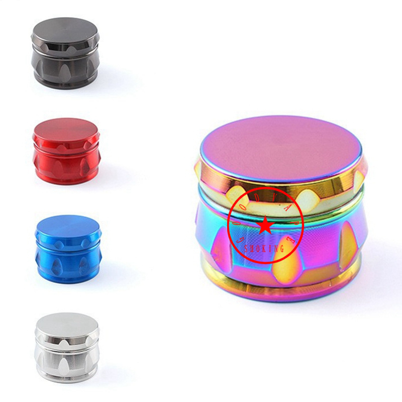 Colorido Liga de Zinco Fumar Tambor Portátil Design Design Erva Seca Tabaco Moer Spice Miller Grinder Triturador Moagem Picado Mão Muller Suporte para Cachimbos de Cigarro