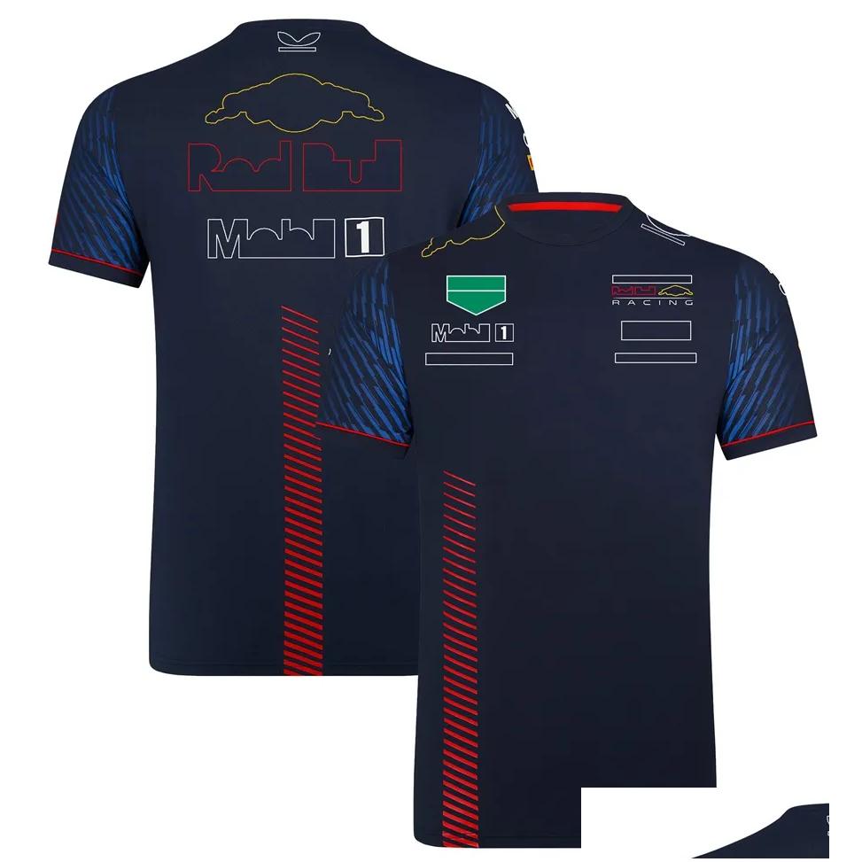 ملابس نارية 2023 New F1 T-Shirt Forma 1 Racing Team Team Thirts Thirts Mens Tops Tops Custom Driver Driver Tomens Jersey Drop OTMZ1