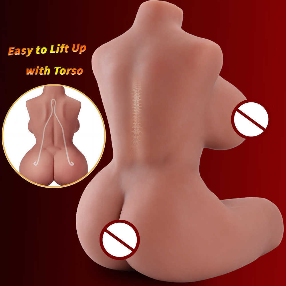 Una muñeca de silicona de medio cuerpo, medio trigo, color sólido, no inflable, masturbador masculino, juguete sexual para adultos 1XHJ