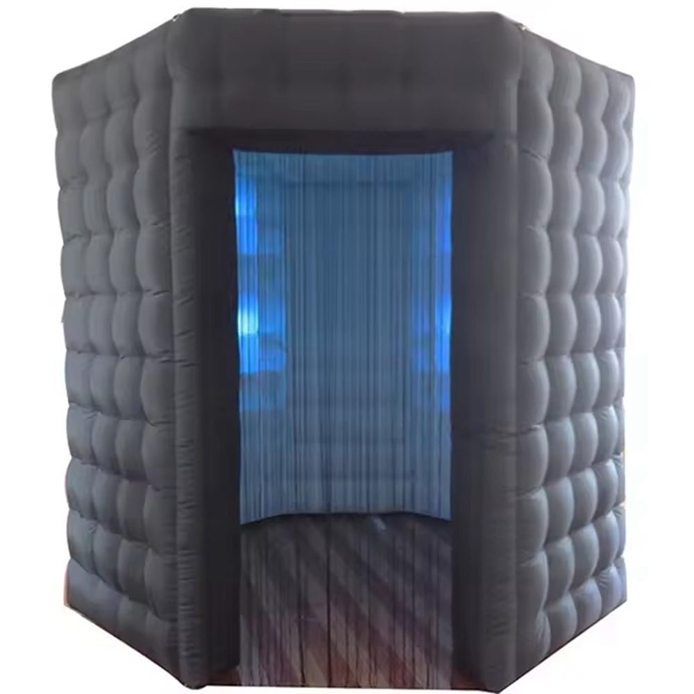 Inflatable Octagon 360 photo booth backdrop Enclosure with LED Lights for Machines Show Parties Photography