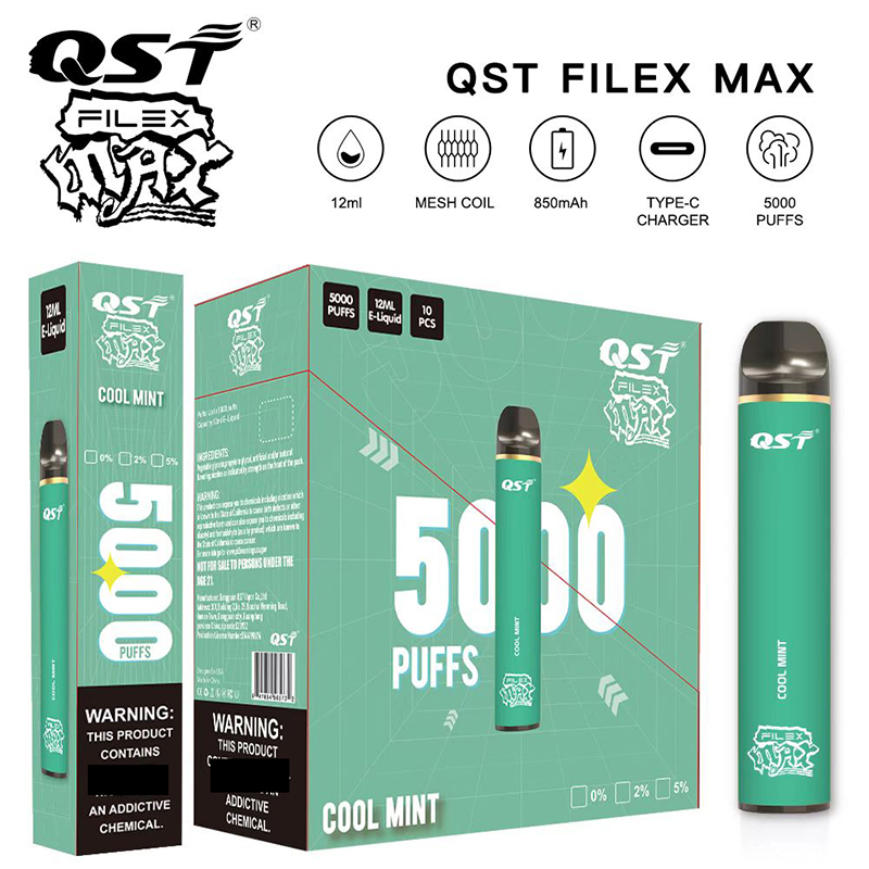 100% authentiques cigarettes QST rechargeables jetables 13 couleurs 1000mAh batterie 12ml prix avec code de sécurité Vapes Pen 5000 bouffées haute capacité Filex Max