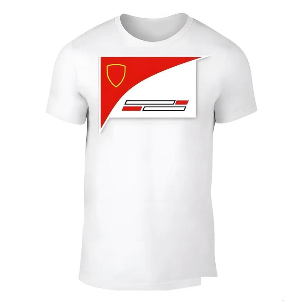 Vestuário de motocicleta 2023 F1 T-Shirt Forma 1 Equipe Co-Marcada Camisetas Fãs de Corrida Moda Confortável Manga Curta Camiseta Verão M Ot9R7